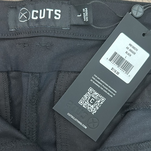 Cuts Men’s Polyester Jogger Pants / black / NWT! / size Large - Picture 4 of 4